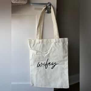 New Birdy Grey wifey canvas tote bag